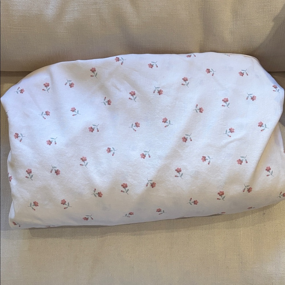 Floral Print Light Pink King Duvet Cover